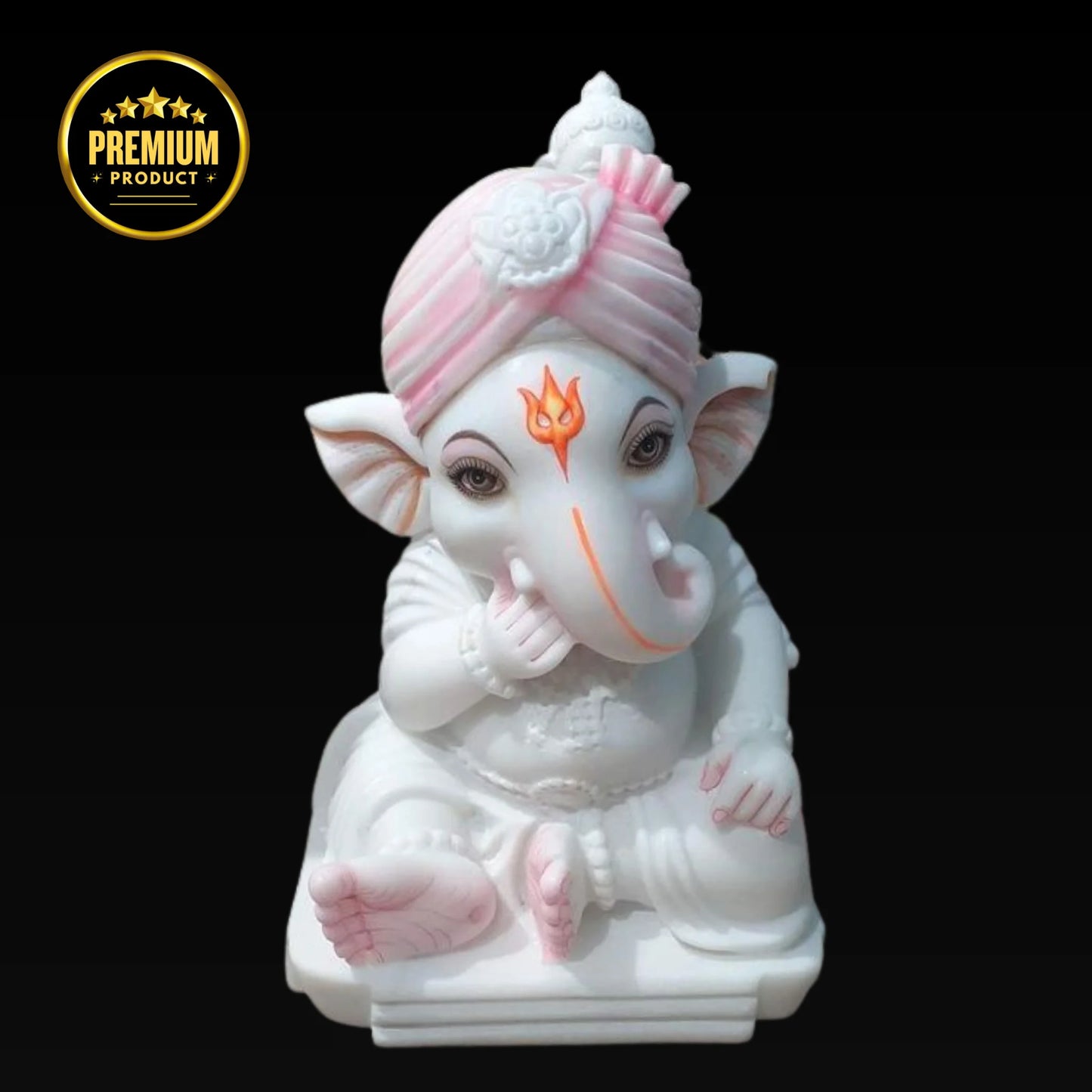 Unique Baby Ganesh Idol in Artistic Design – 6 Inch