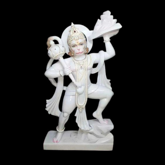 Custom Finish Hanuman Ji Idol with Premium Marble Craftsmanship