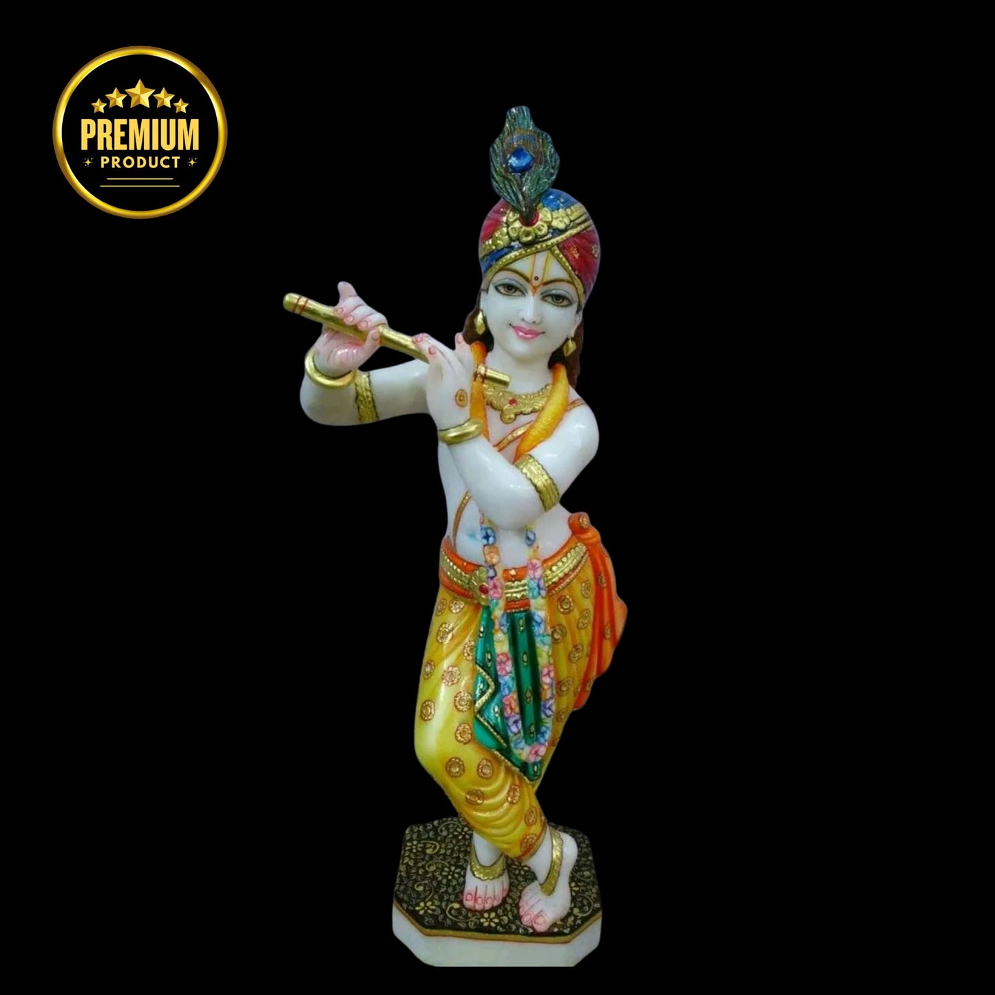 Handcrafted Krishna Sculpture for Peaceful Interiors