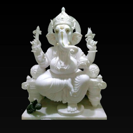 Elegant Ganpati Sculpture for Modern Homes – 18 Inch