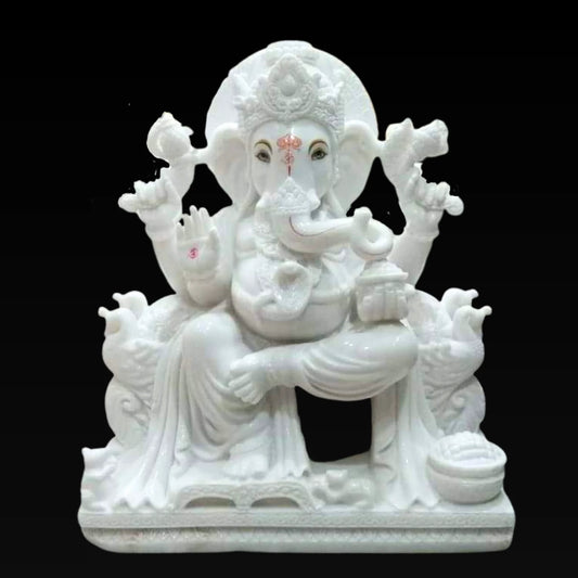 Large Decorative Ganpati Idol for Temple Space – 36 Inch