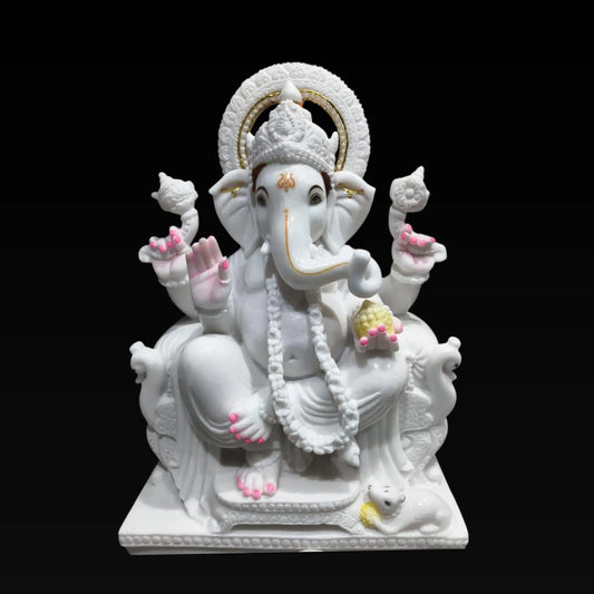 Artistic Ganpati Bappa Statue for Living Room – 24 Inch