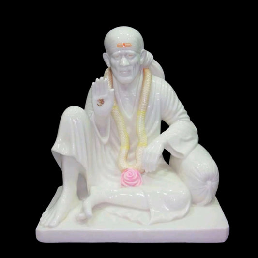 Premium Sai Baba Marble Idol for Home & Mandir