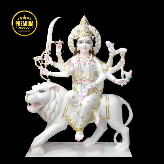 Makrana Marble Sherawali with Detailed Facial Expression